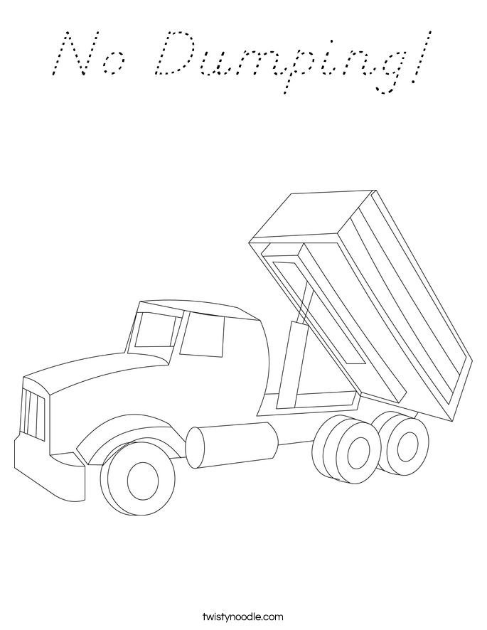 No Dumping! Coloring Page
