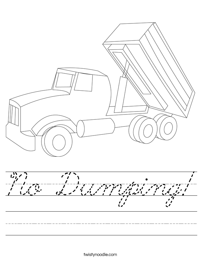 No Dumping! Worksheet