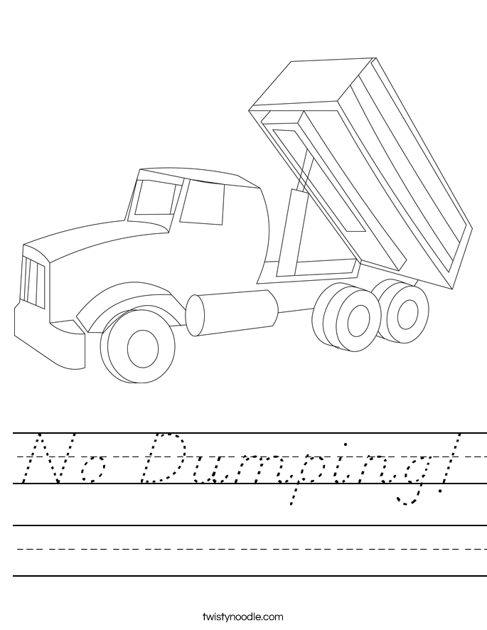 No Dumping! Worksheet