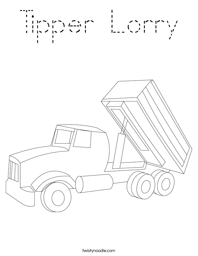 Tipper Lorry Coloring Page