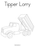 Tipper Lorry Coloring Page