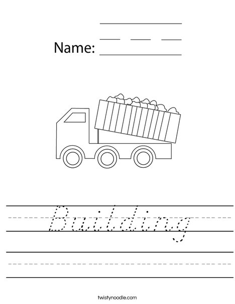 Dumper Truck Worksheet