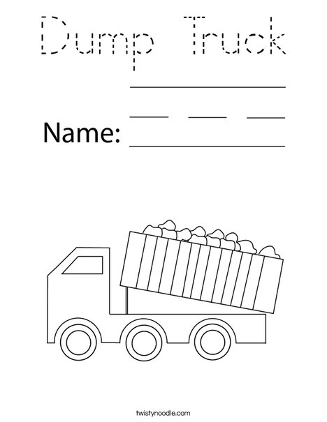 Dumper Truck Coloring Page