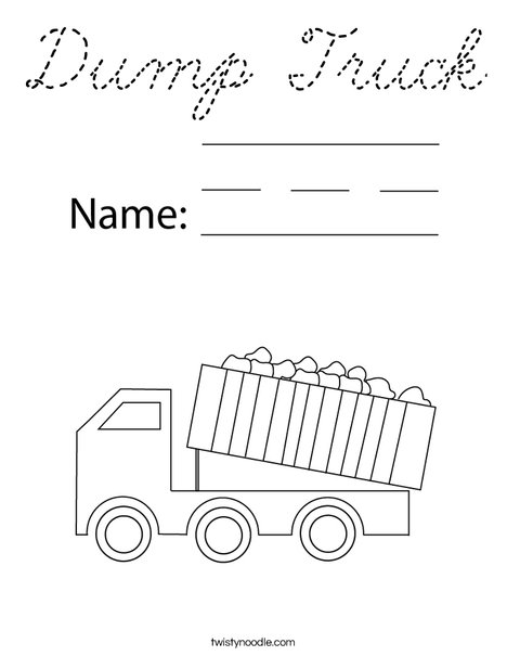 Dumper Truck Coloring Page