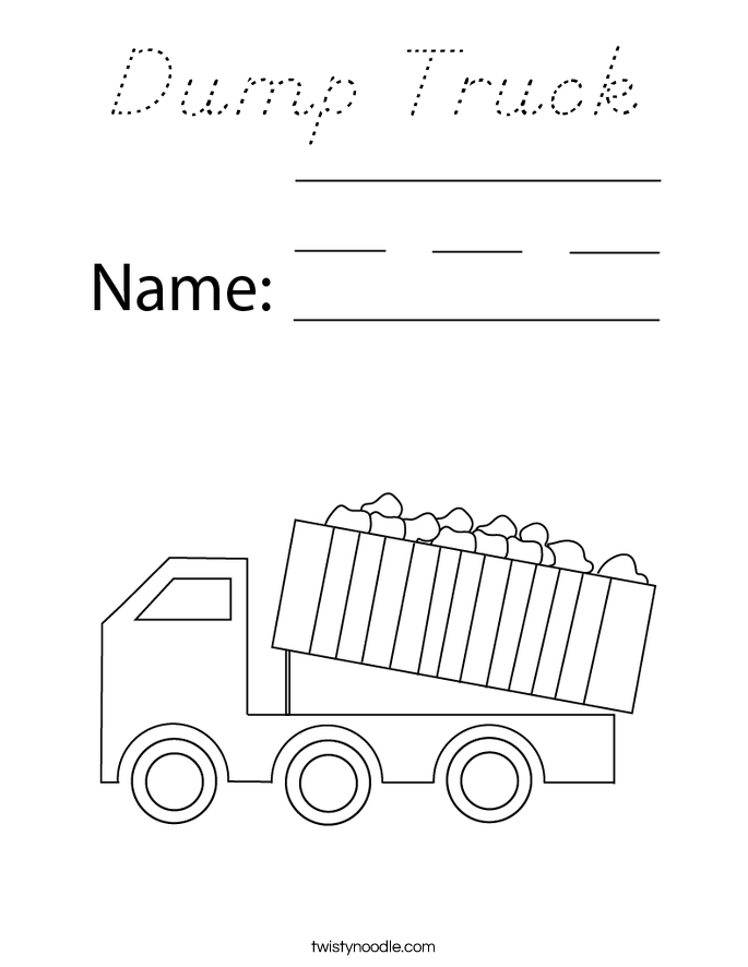Dump Truck Coloring Page
