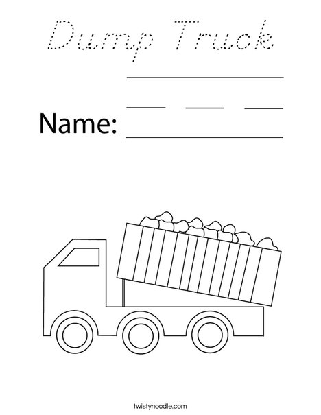 Dumper Truck Coloring Page