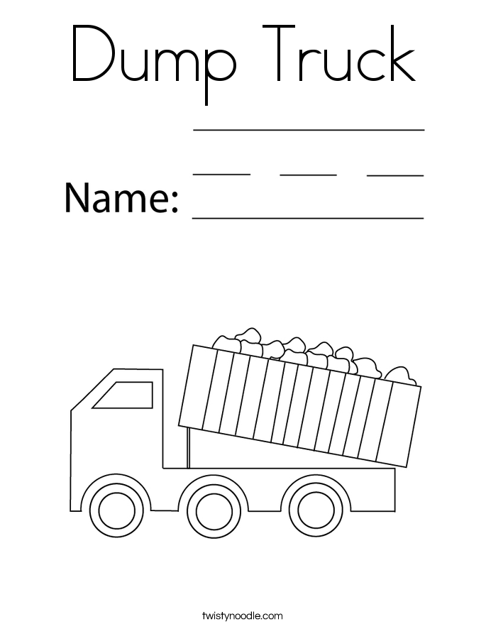 Dump Truck Coloring Page