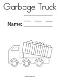 Garbage Truck Coloring Page - Twisty Noodle