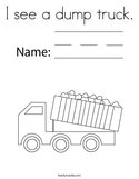I see a dump truck Coloring Page