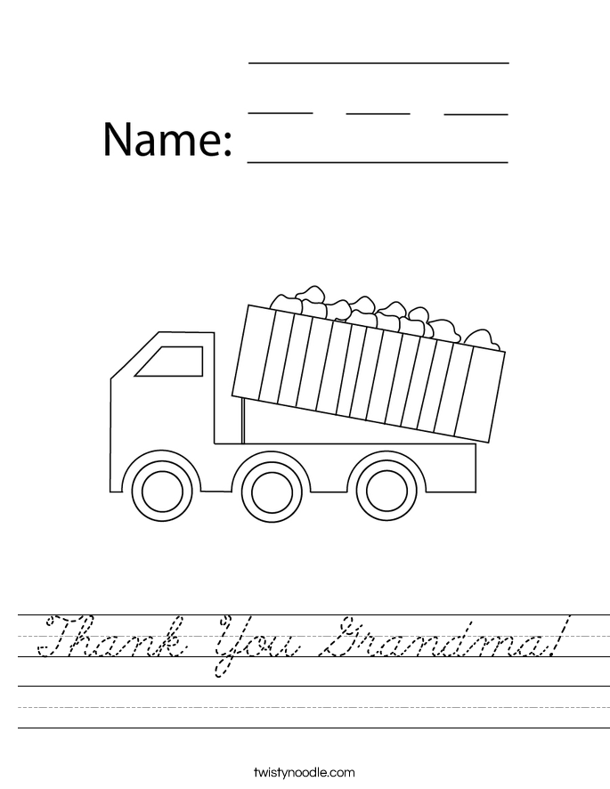 Thank You Grandma! Worksheet