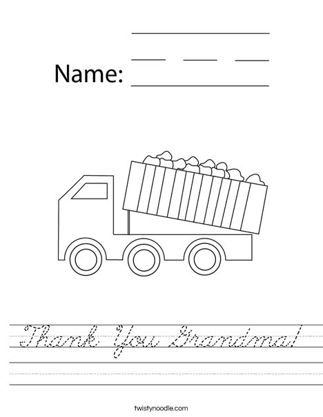 Dumper Truck Worksheet