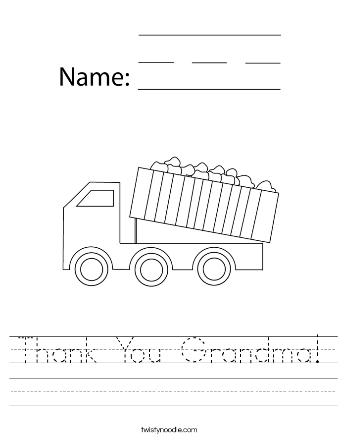 Thank You Grandma! Worksheet