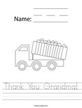 Thank You Grandma! Worksheet