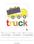 Dump Truck Puzzle Worksheet