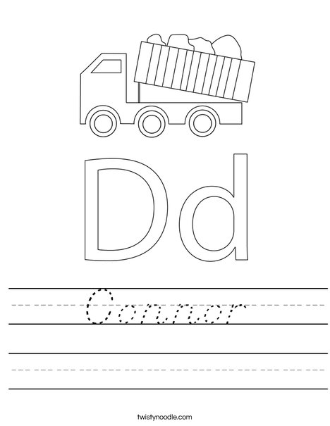 Dump Truck with Lift Worksheet