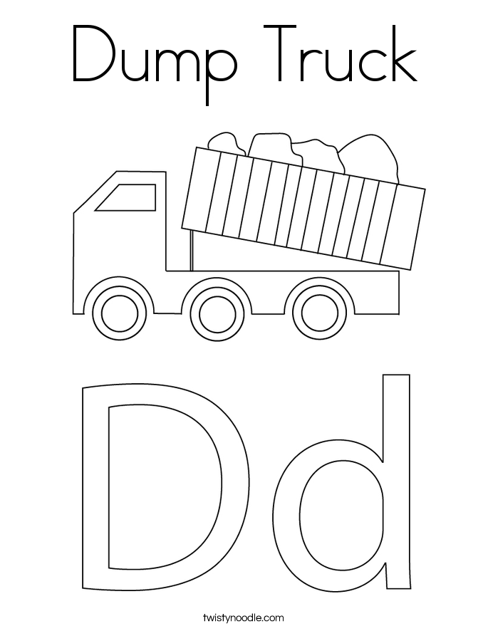 Dump Truck Coloring Page - Twisty Noodle