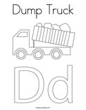 Dump Truck Coloring Page