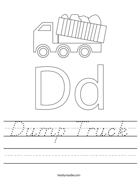 Dump Truck with Lift Worksheet