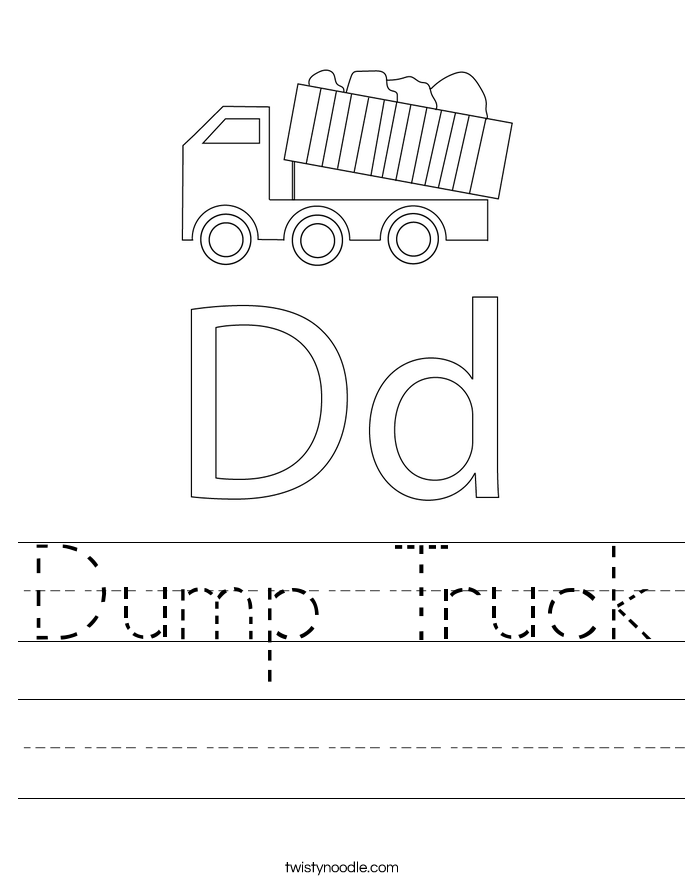 Dump Truck Worksheet - Twisty Noodle