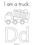 I am a truck.Coloring Page