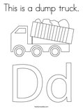 This is a dump truck. Coloring Page
