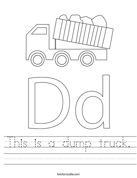Dump Truck with Lift Worksheet