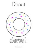 Donut Coloring Page