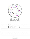 Donut Worksheet