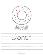 Donut Handwriting Sheet