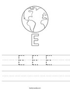 E E E Handwriting Sheet