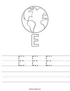 preschool worksheets letter e E E E Handwriting Sheet