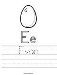 Evan Worksheet