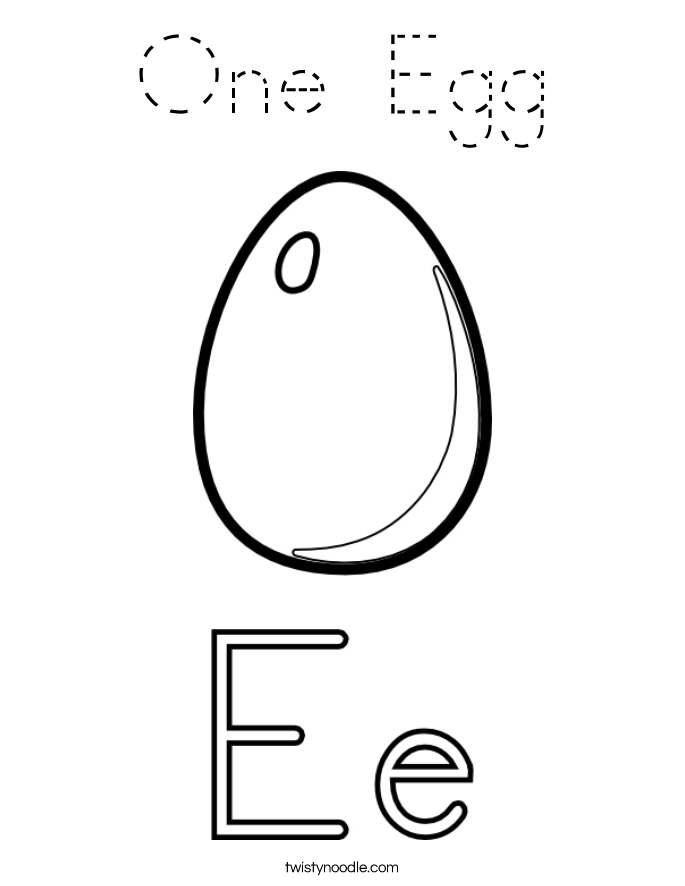 One Egg Coloring Page