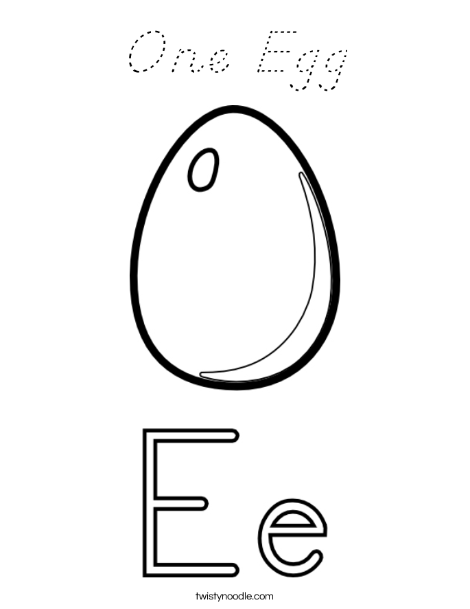 One Egg Coloring Page