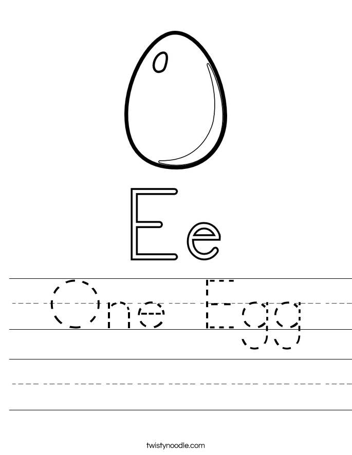 One Egg Worksheet - Twisty Noodle