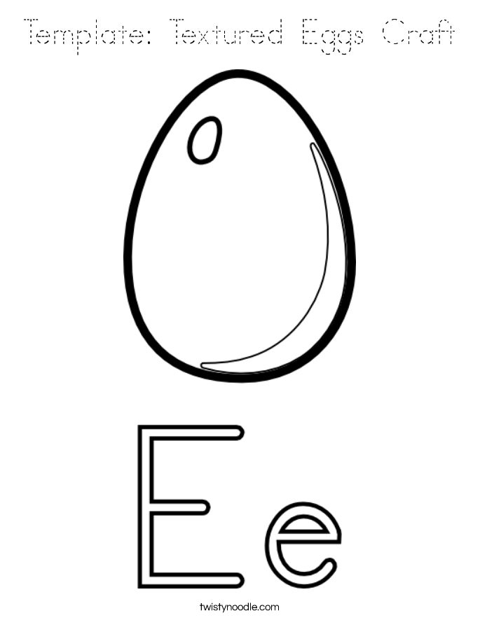 Template: Textured Eggs Craft Coloring Page