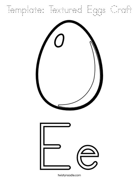 E is for Egg Coloring Page