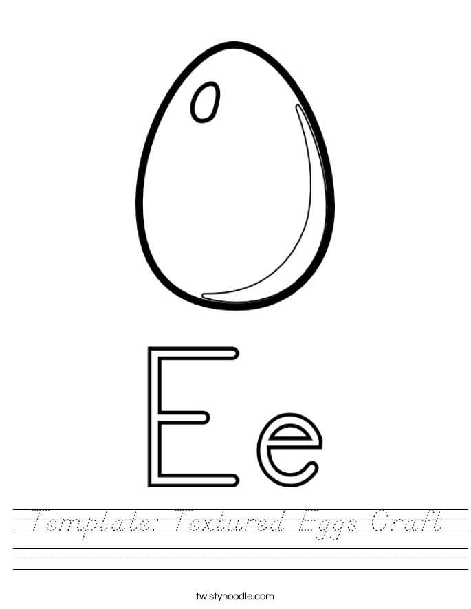 Template: Textured Eggs Craft Worksheet