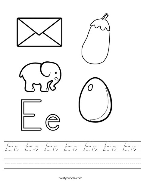 E is for Worksheet