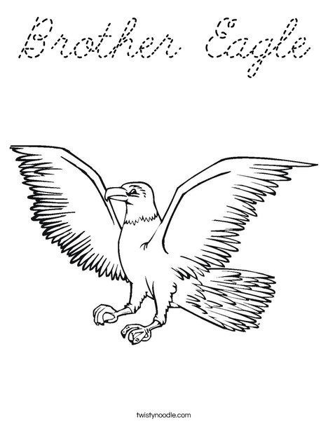 Eagle Flying Coloring Page