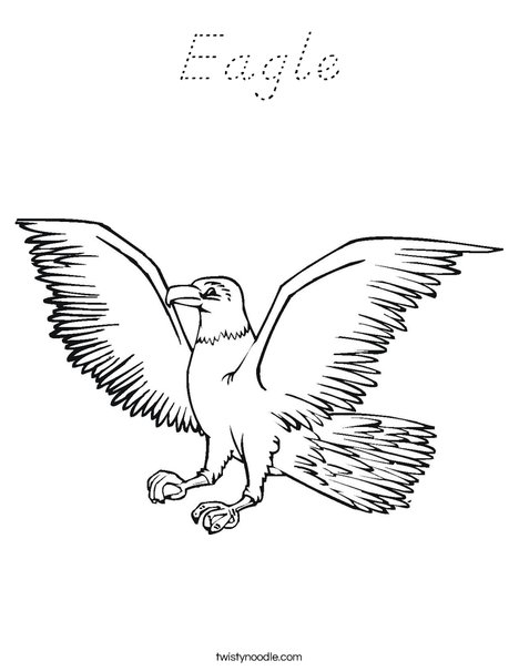 Eagle Flying Coloring Page