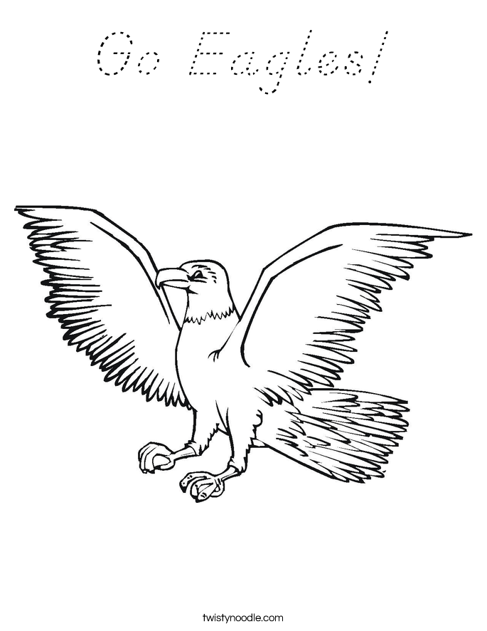 Go Eagles! Coloring Page