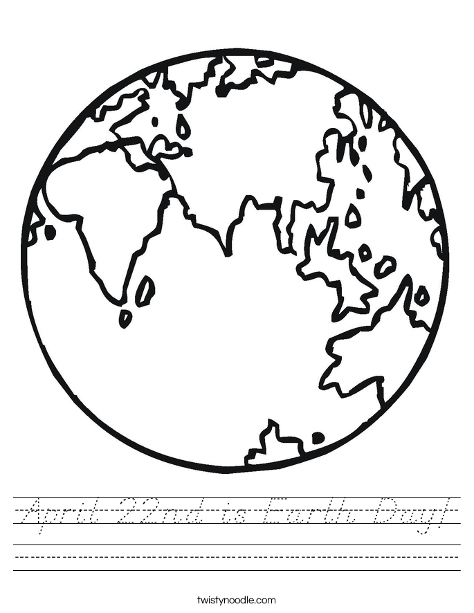 April 22nd is Earth Day! Worksheet