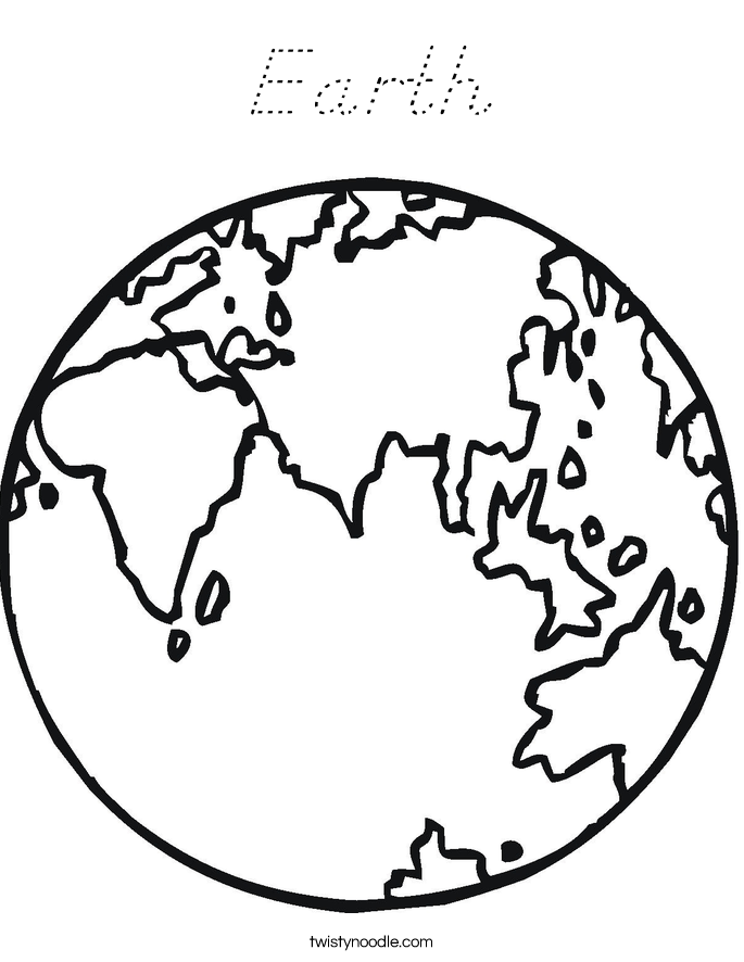 Earth Coloring Page