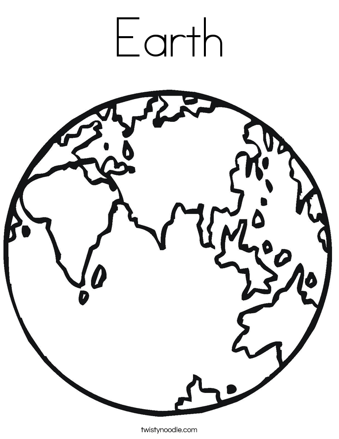 Earth Coloring Page