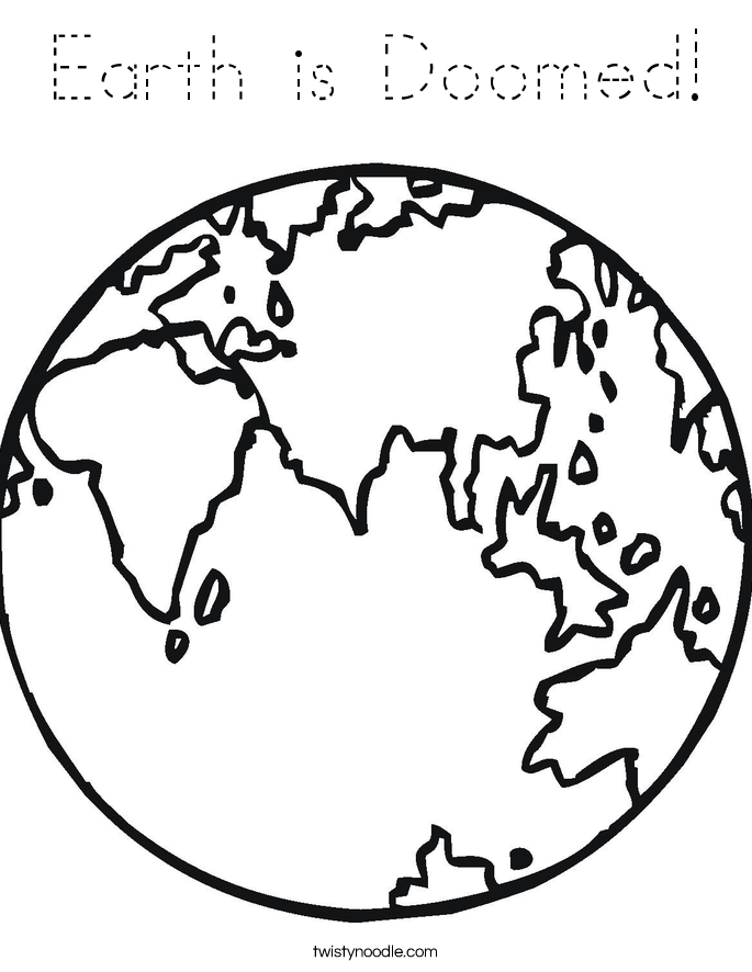 Earth is Doomed! Coloring Page