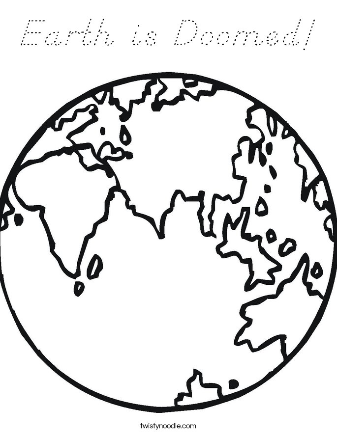Earth is Doomed! Coloring Page