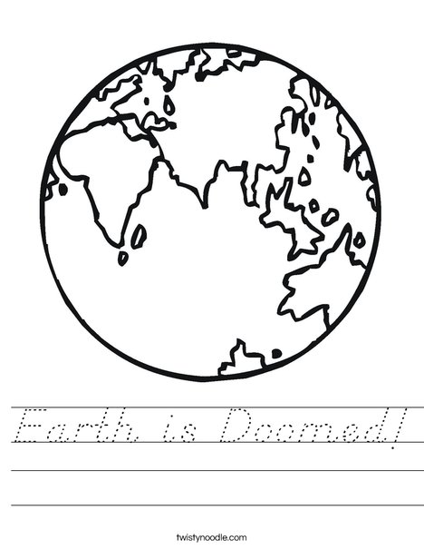 E is for Earth Worksheet
