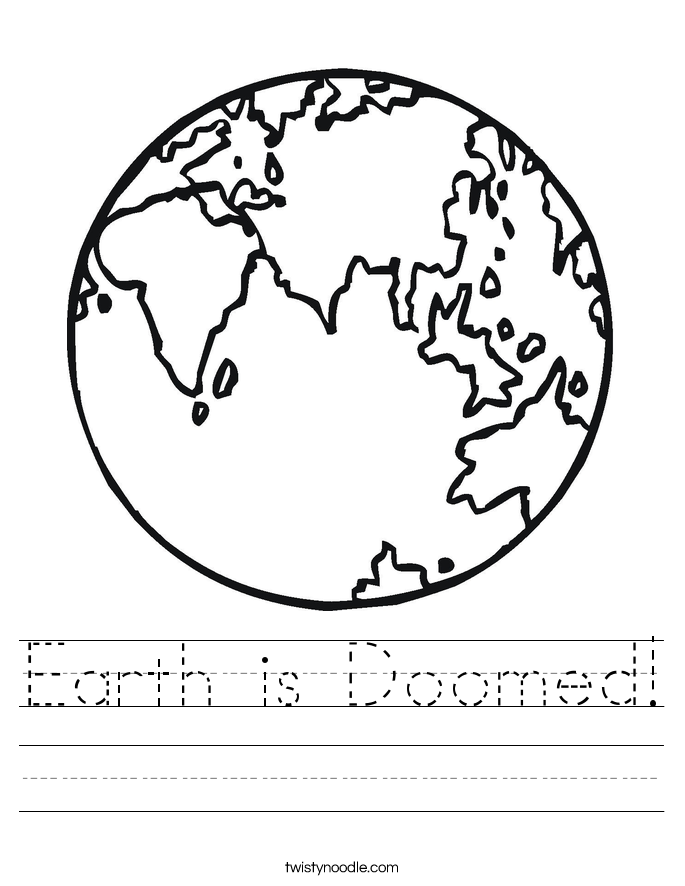 Earth is Doomed! Worksheet