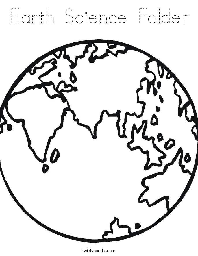 Earth Science Folder Coloring Page